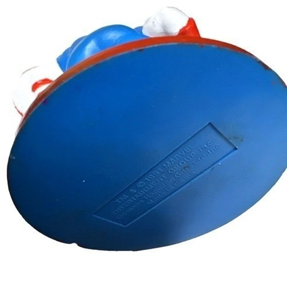 4 inches 1991 Marvel Captain America Action Figure Toy Statue‎ With Shield